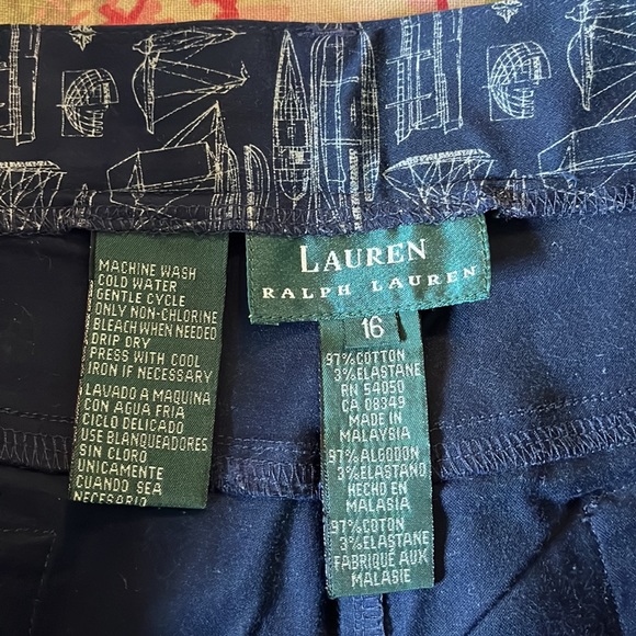 Vintage RALPH LAUREN Size 16 Stretch 5-Pkt Boat Sailing Yacht Graphic Preppy NEW - Picture 12 of 16